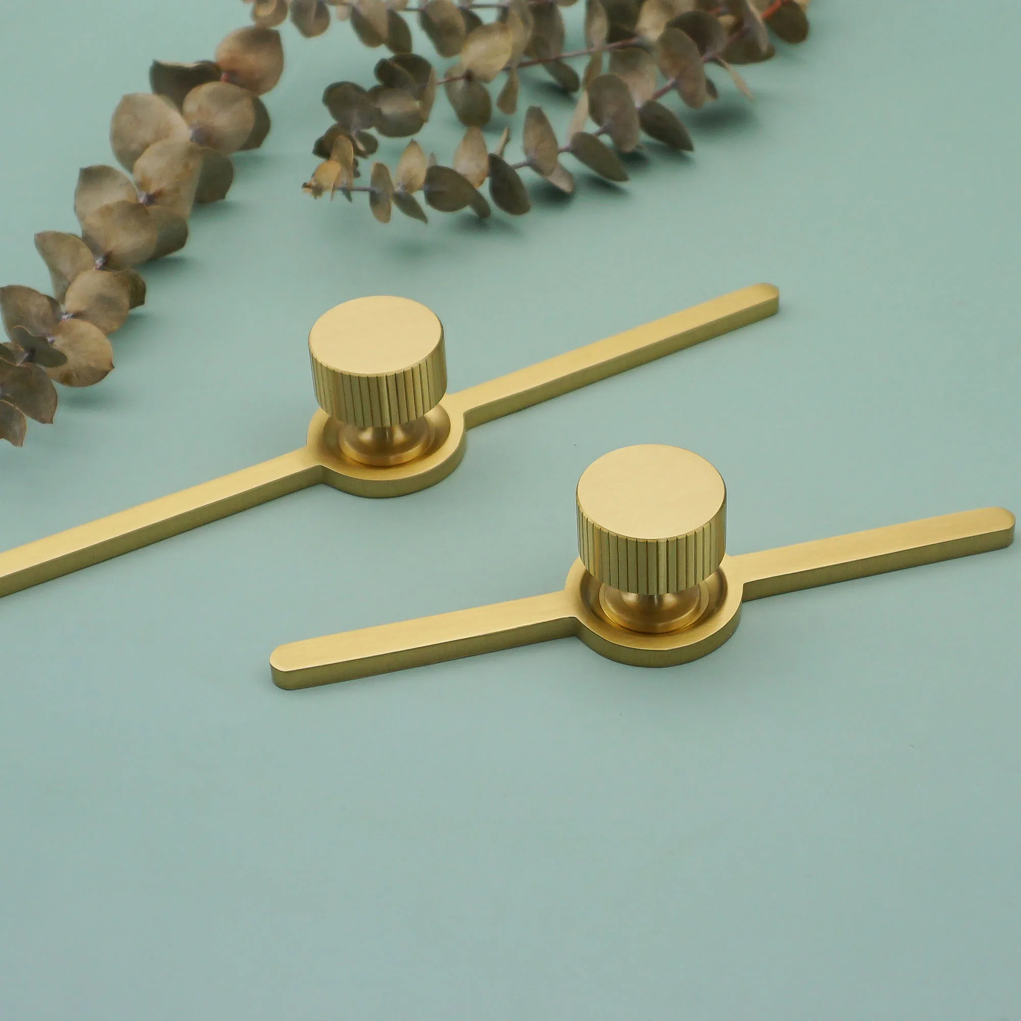 Maçanetas Redondas de Latão Maciço com Backplate para Armários e Gavetas Único Furo Armário Porta Puxa Móveis Hardware