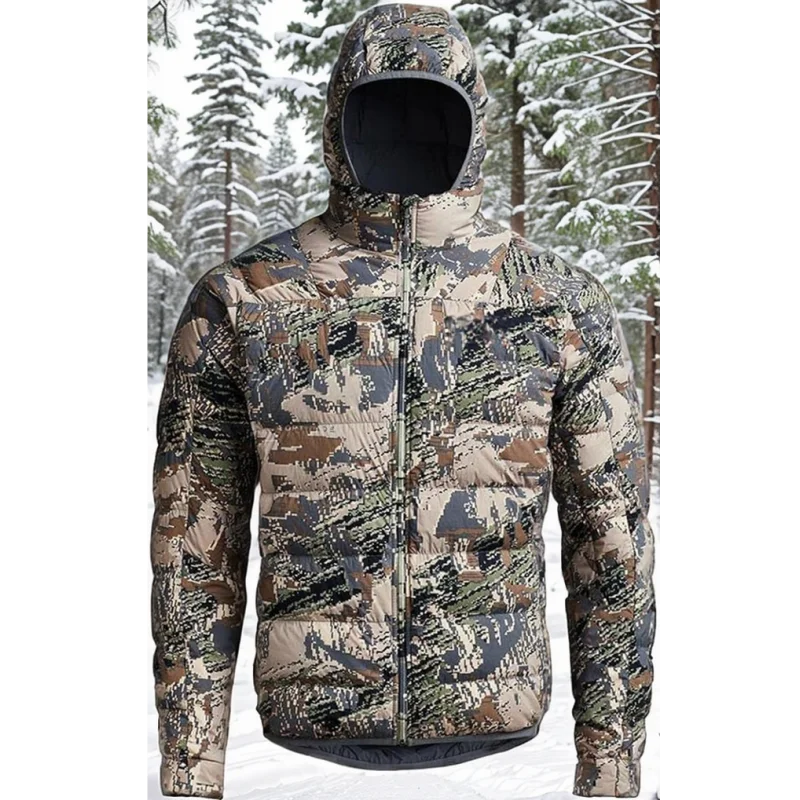 Men's Fall Winter Keven light camouflage hunting down jacket 4