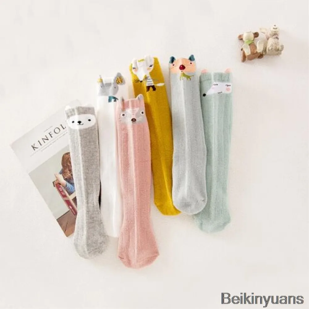 

Kids Lovely sock Cute Cartoon Fox Kids baby Socks Knee Girl Boy Baby Toddler Socks animal infant Soft Cotton socks