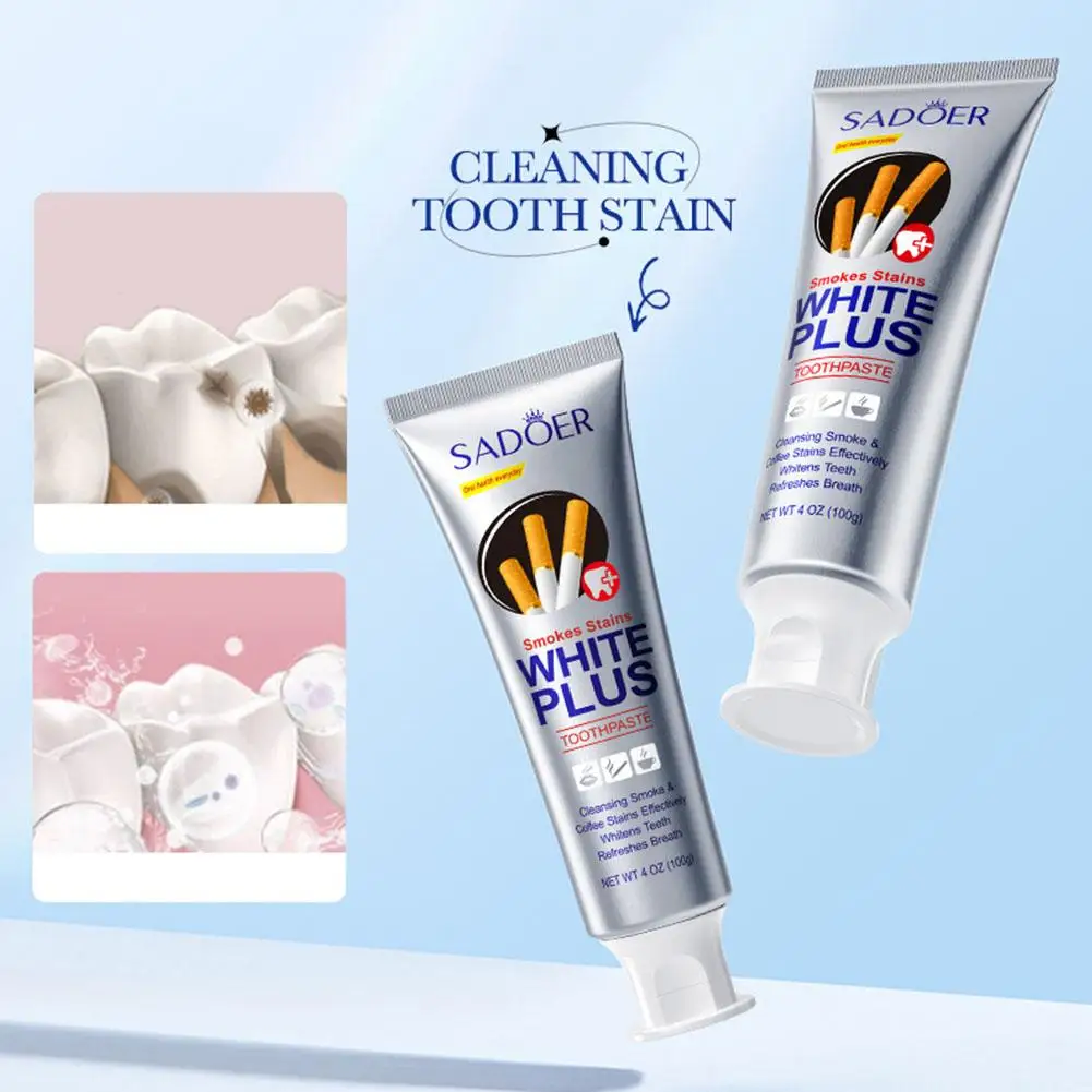100g Whitening Toothpaste Plaque Removing Paste For Smokers And Coffee Lovers Anti-Cavity Teeth Stain Remover Oral Care