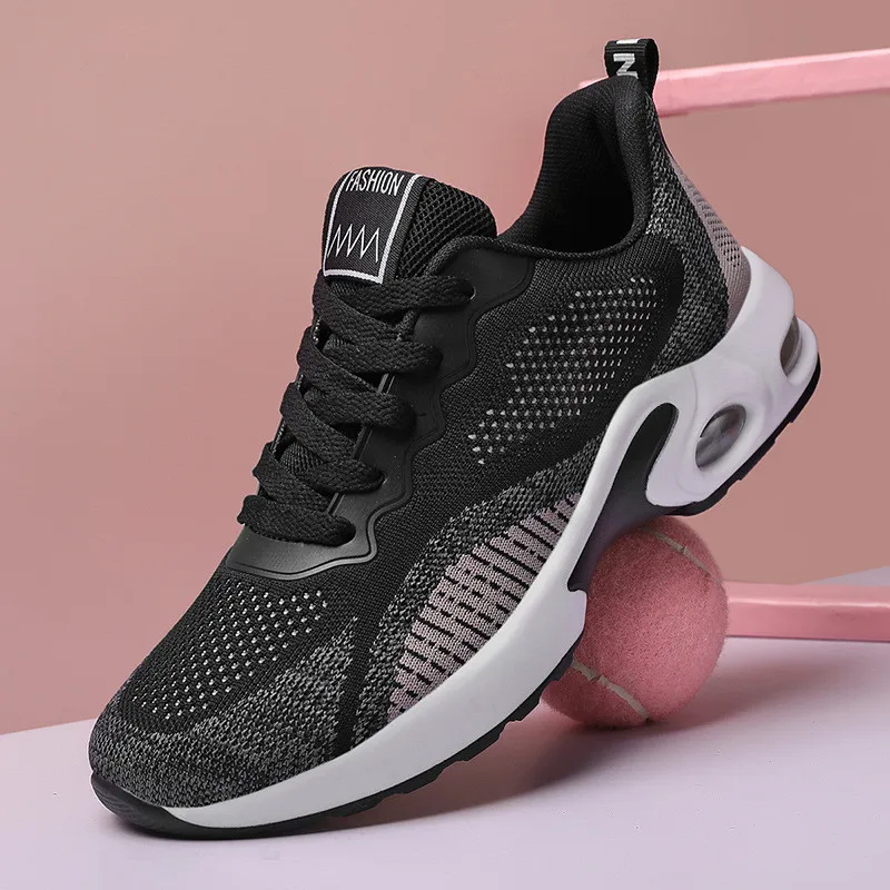 

Fashion Women Flat Sneakers Spring Mesh Breathable Casual Shoes Lace Up Sock Trainers Summer Soft Ultra Light Vulcanize ShoesF