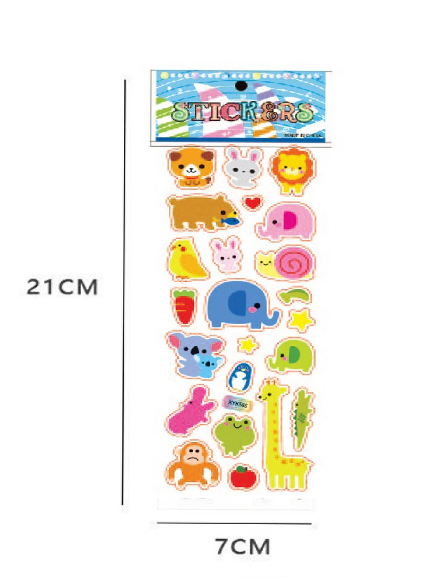 8Sheets Kids 3D Cartoon Puffy Bulk Stickers Girls Boys Birthday