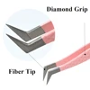 LAGEE Fiber Tip Eyelash Extension Tweezer Volume Isolation Precise Lash Tweezers Nano Technology Eyebrow from Nagaraku Makeup 3