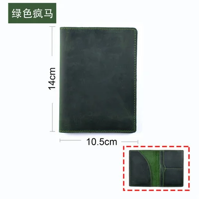 Customizable Cowhide Leather Passport Holder with Air Ticket Slot