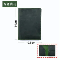 Customizable Cowhide Leather Passport Holder with Air Ticket Slot (Ink Green Green)