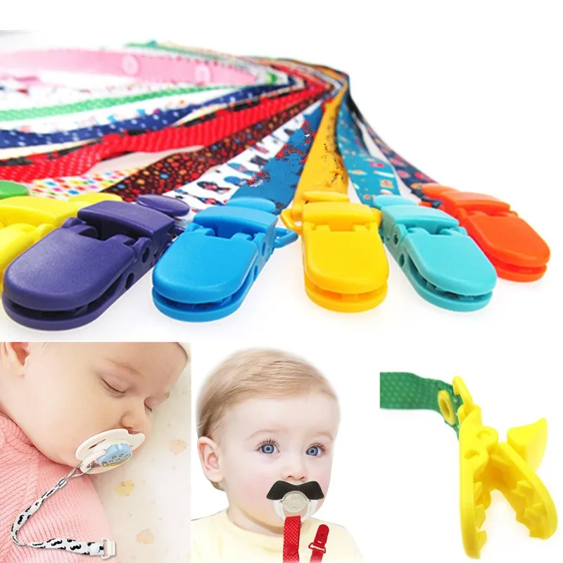 Pacifier Clip Chain Ribbon Dummy Holder 1pc For Infant Feeding