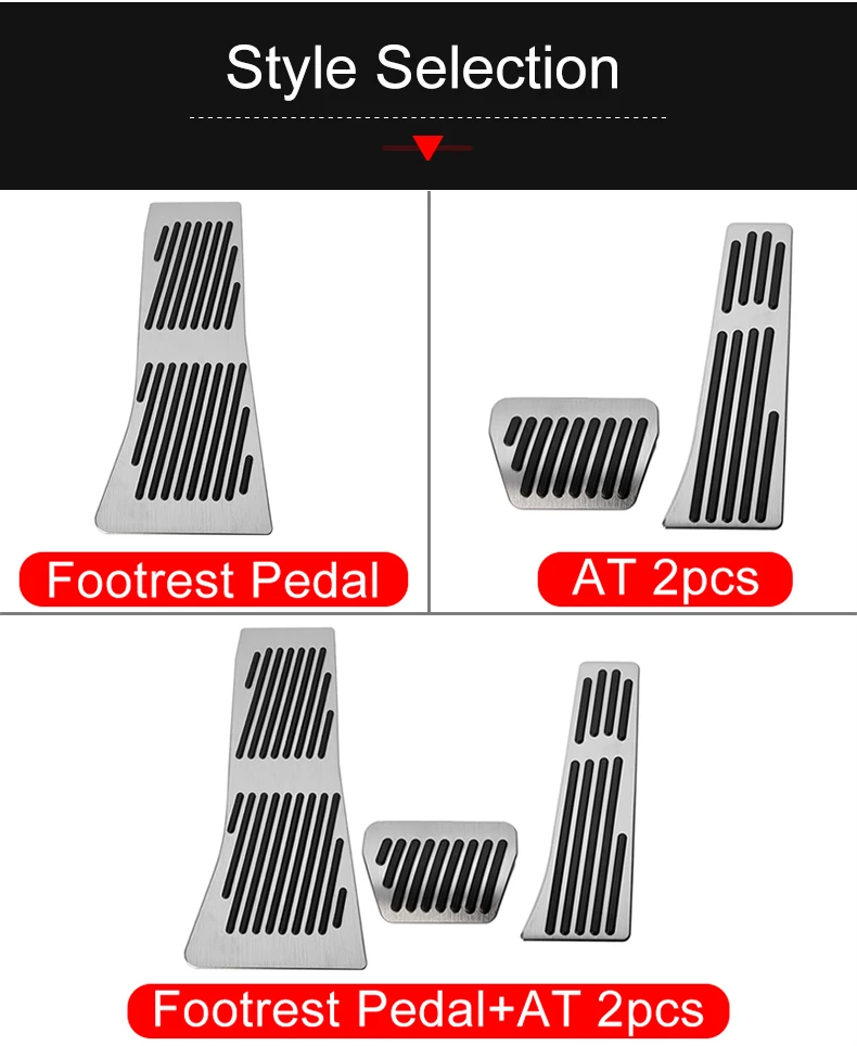 Car Accessories For BMW X5 X6 E70 E71 E72 F15 F16 F85 F86 Aluminum Footrest Pedal Accelerator Brake Pedals Cover Anti-Slip Pads car pedals