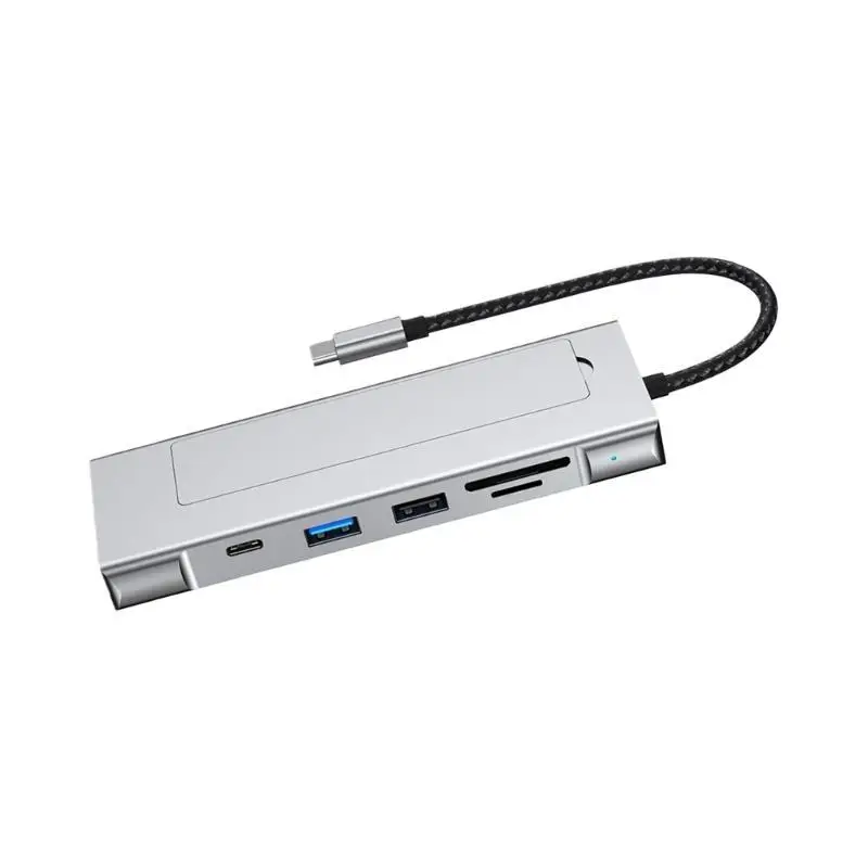 652F 휴대용 USB C 허브 및 NVMe SSD를 지원하는 M.2 인클로저 10Gbps USB 3.2 데이터 전송에는 HDTV 이더넷이 포함됩니다.