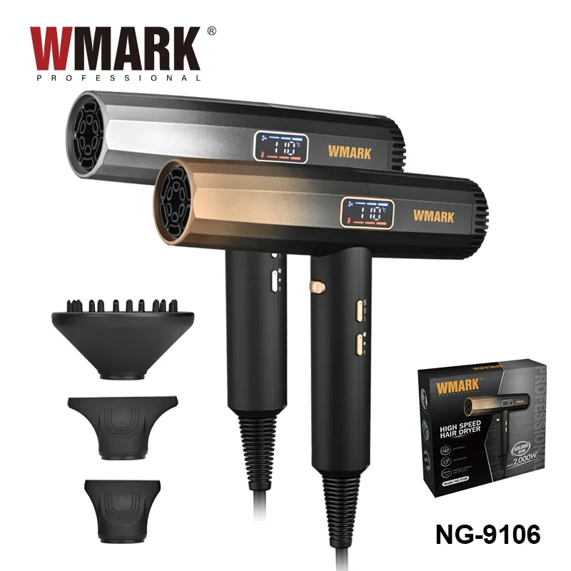 Hair trimmer Hair clipper Ear and nose hair trimmer WMARK Brushless motor hot/cold air hair dryer NG-9106 Quick-drying intelligent thermostatic
