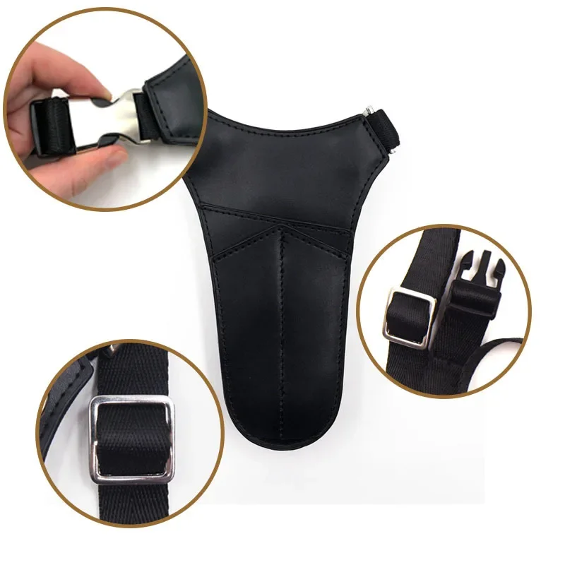 Real Leather Barber Hair Scissor Triangle Hairdressing Holster Pouch Holder