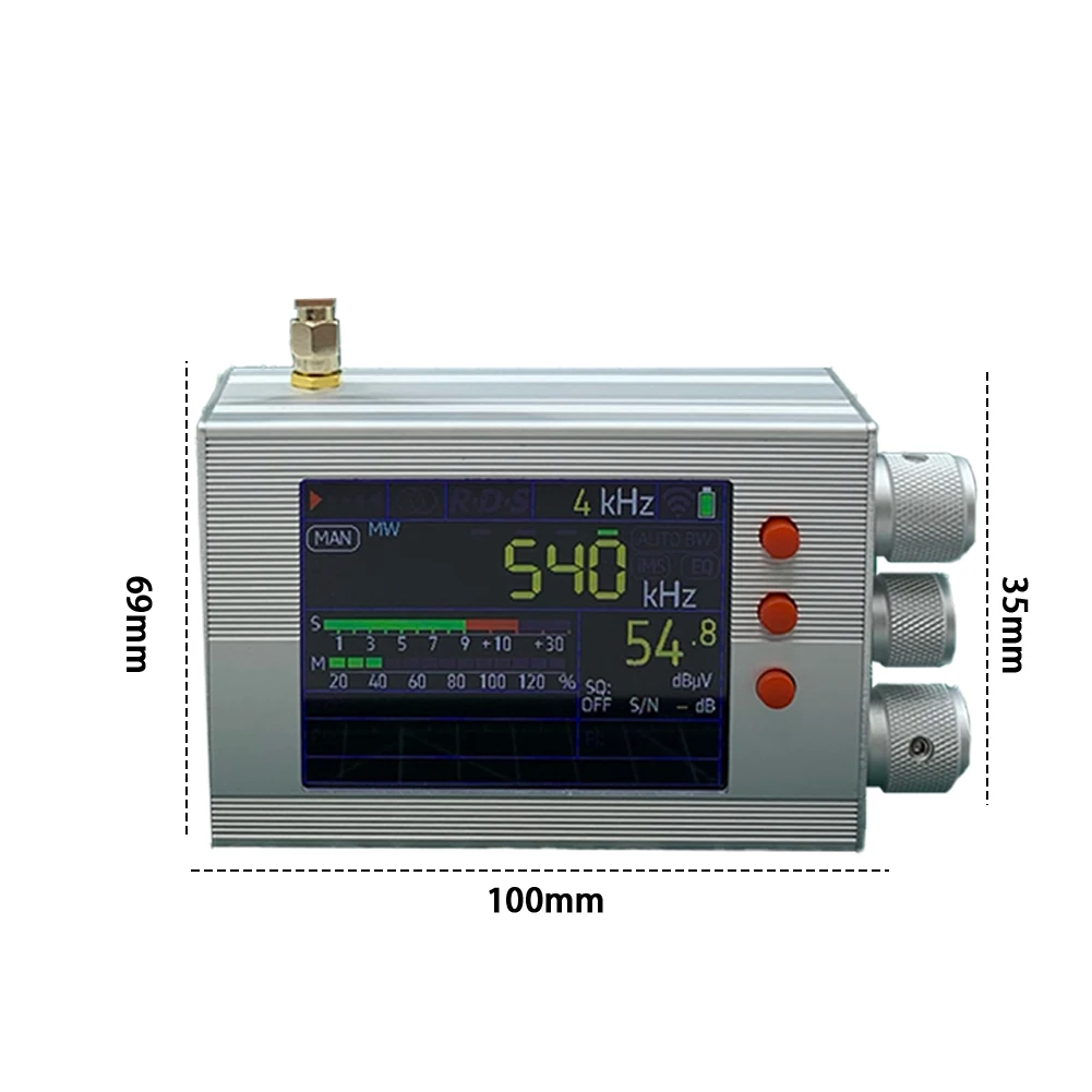 모든 밴드 라디오 리시버, 3.2 인치 LCD 핸드헬드 라디오, 안테나 내장 스피커, LW/MW/SW/FM/AM, 3000mAh 배터리, TEF6686