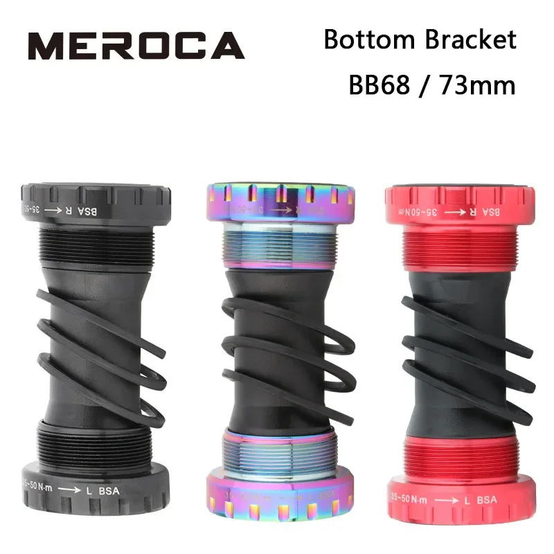 Bicycle Bottom Bracket MTB BSA 68/73mm Screw 24/24mm Road Bike Thread Central Movement Sealed Bearing