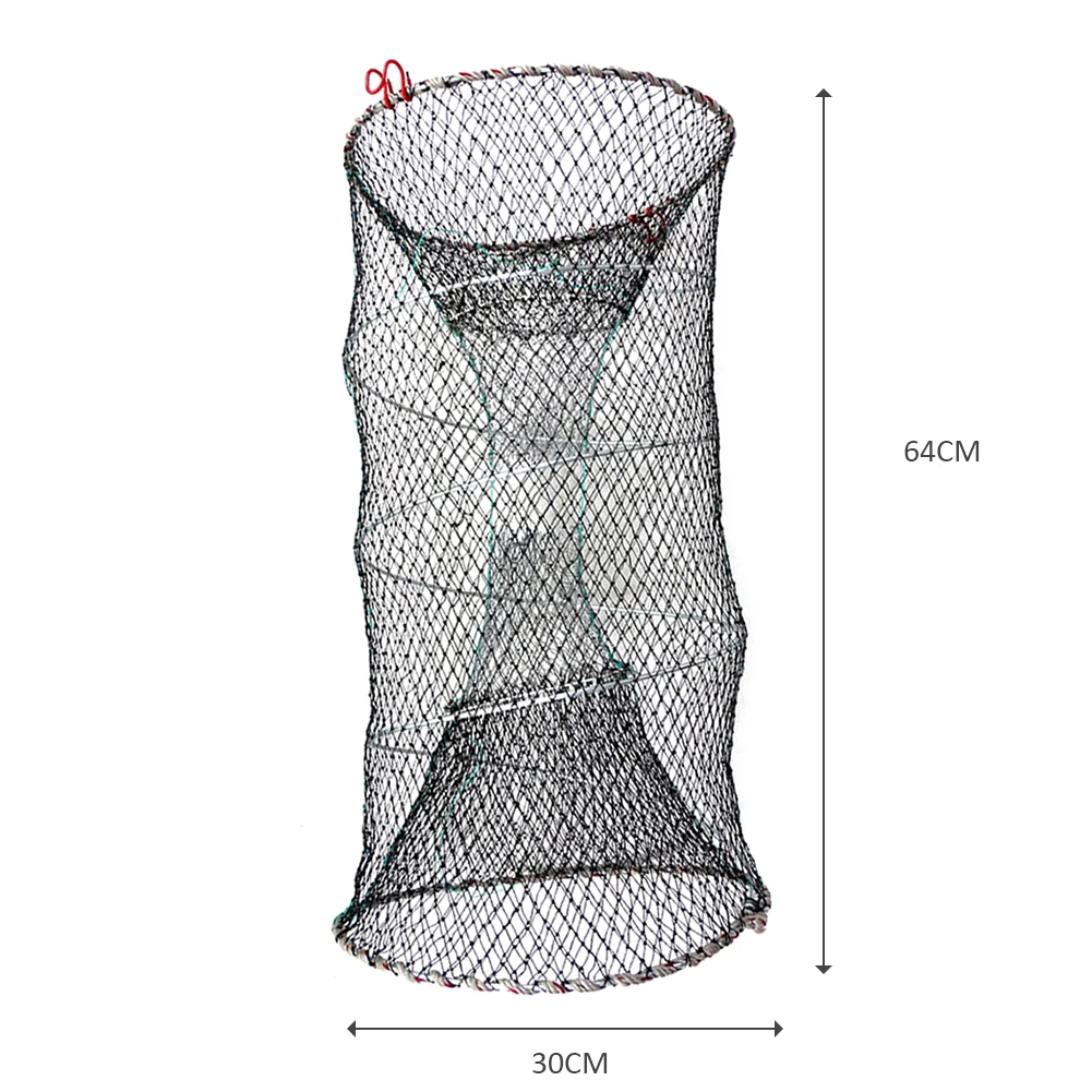 Woven Foldable Fishing Cast Net Crab Trap Fish Cages Fish Trap Loach Crayfish  Shrimp Net Freshwater Fishing Accessories 47/64cm