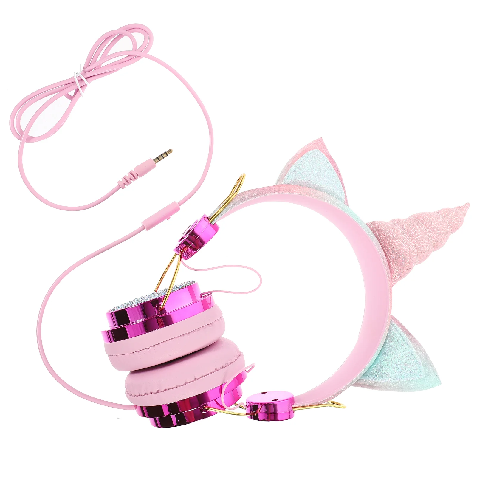 

Unicorn Headphones for Kids Noise Canceling Wireless Over Ear Wired Cancelling Boys Stereo with Microphone