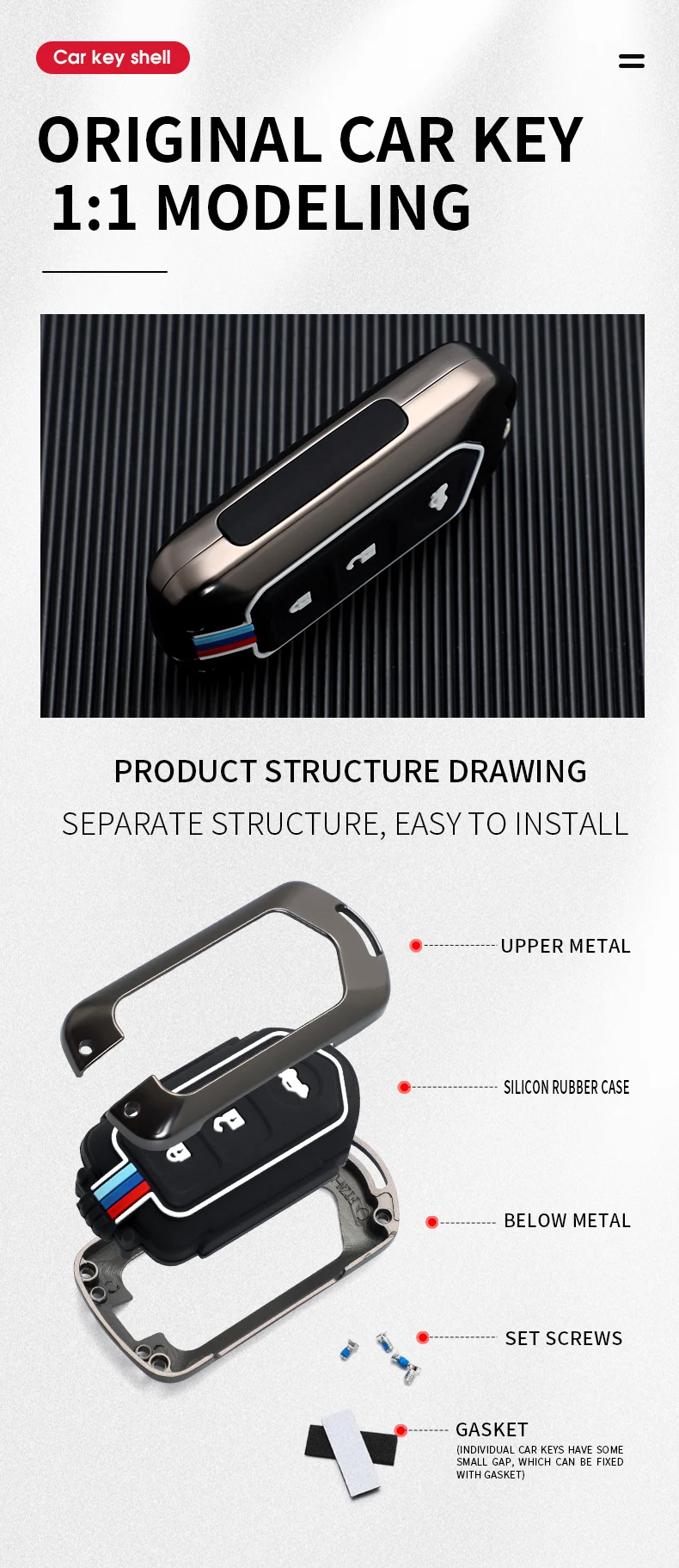 Zinc Alloy Car Key Fob Cover Case Shell Set for TOYOTA Corolla Verso 2004 2006 2007 Prius Gen 20 2005 2008 Remote Accessories 11 Zinc Alloy Car Key Fob Cover Case Shell Set for TOYOTA Corolla Verso 2004 2006 2007 Prius Gen 20 2005 2008 Remote Accessories - Se6077555353a4779ba212321a9219300L