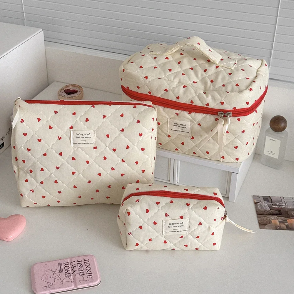 Pink Quilted Cosmetic Travel Organizer & Toiletry Bag