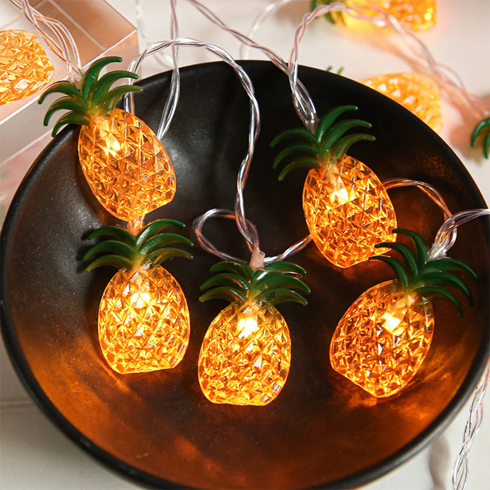 20LED Pineapple String Light Cartoon String Light Hawaii Party Decor Pineapple Fairy Lights Birthday Wedding Lamps 3 Meters