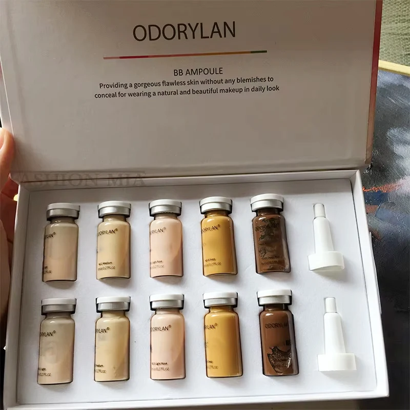 8ml BB Cream Glow Face Serum Ampoule Essence Kit Moisturizing Sunscreen Foundation Beauty Skin Care Korea