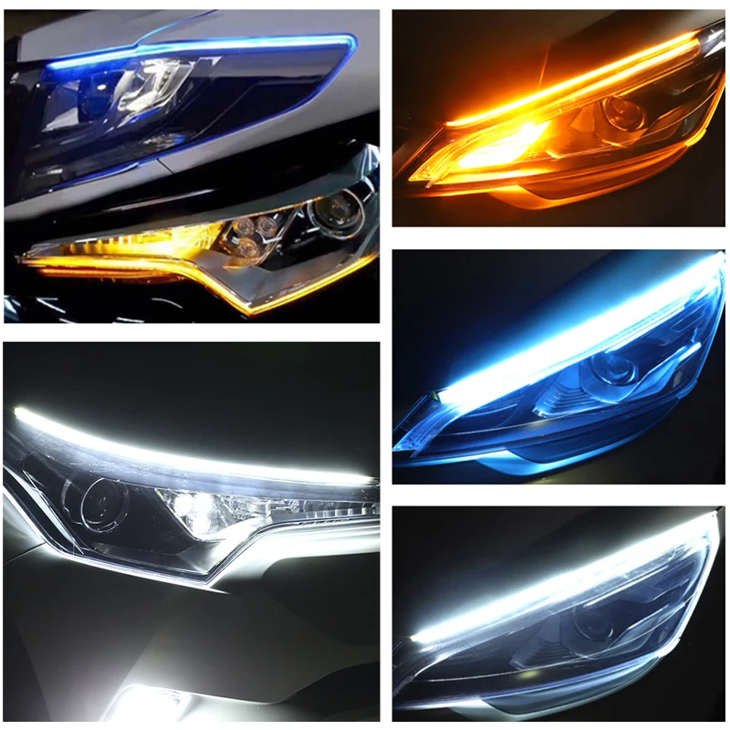รูปสินค้า ไฟตกแต่งรถยนต์ LED 2 ชิ้น สีขาวเหลืองเปลี่ยนสีได้