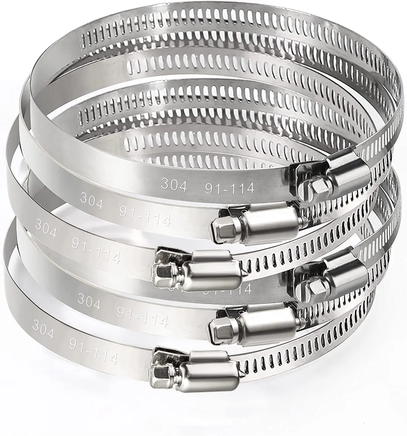 8mm ~ 120mm Stainless Steel Drive Hose Clamps Adjustable Water Pipe Tri Gear Worm Fuel Tube Spring Cramps Fixed Clip spring clip clamps hose clamps spring clamps