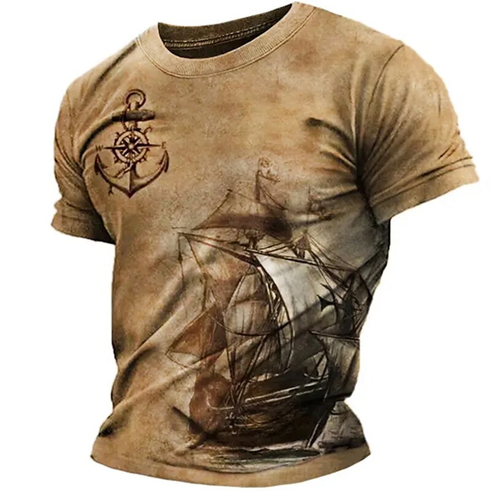 

Summer Men'S T-Shirt 3d Marine Print High Quality Men'S Top Loose Oversized Shirt Everyday Casual Clothing Harajuku Street Tees