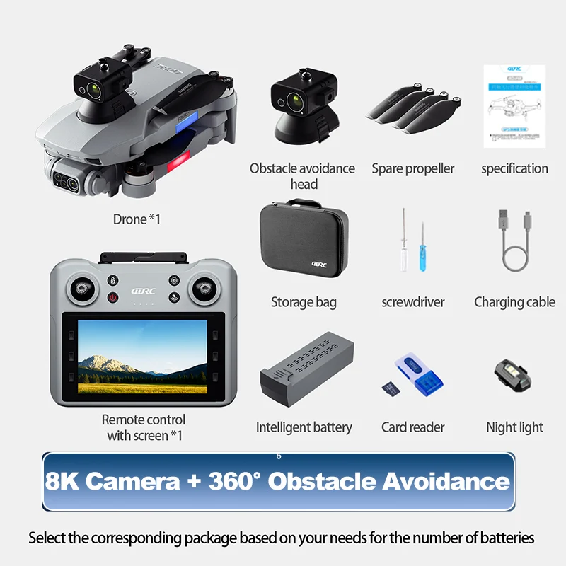 F8 MAX GPS 드론 전문 8K 카메라 6K 5G WIFI FPV 드론 대형 스크린 원격 제어 Quadcopter 장난감으로 장애물을 피하십시오