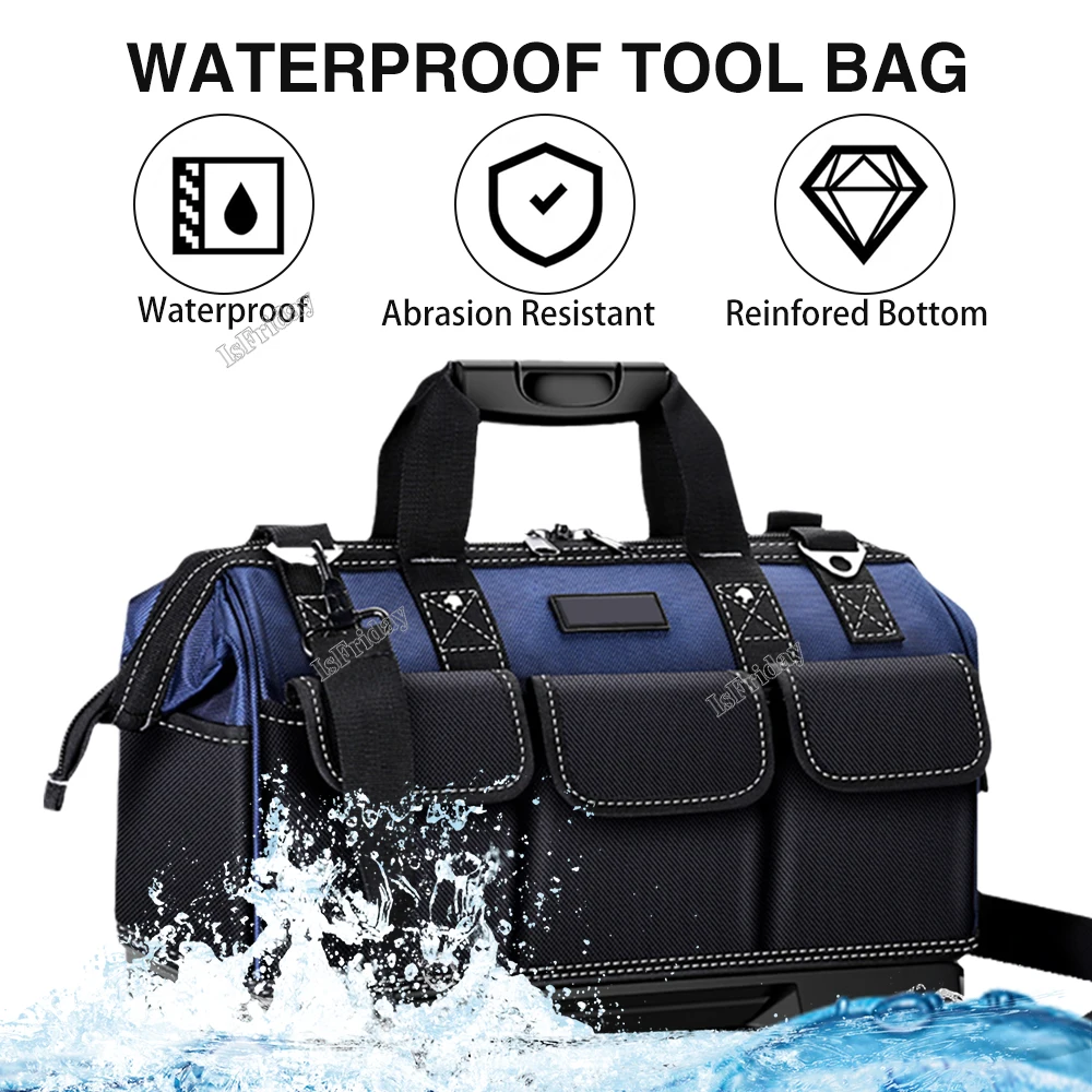 

Electrician Tool Bag Multifunctional Tool Bags 1680D Oxford Cloth Electrician Bags Waterproof and Wear-Resistant High Capacity