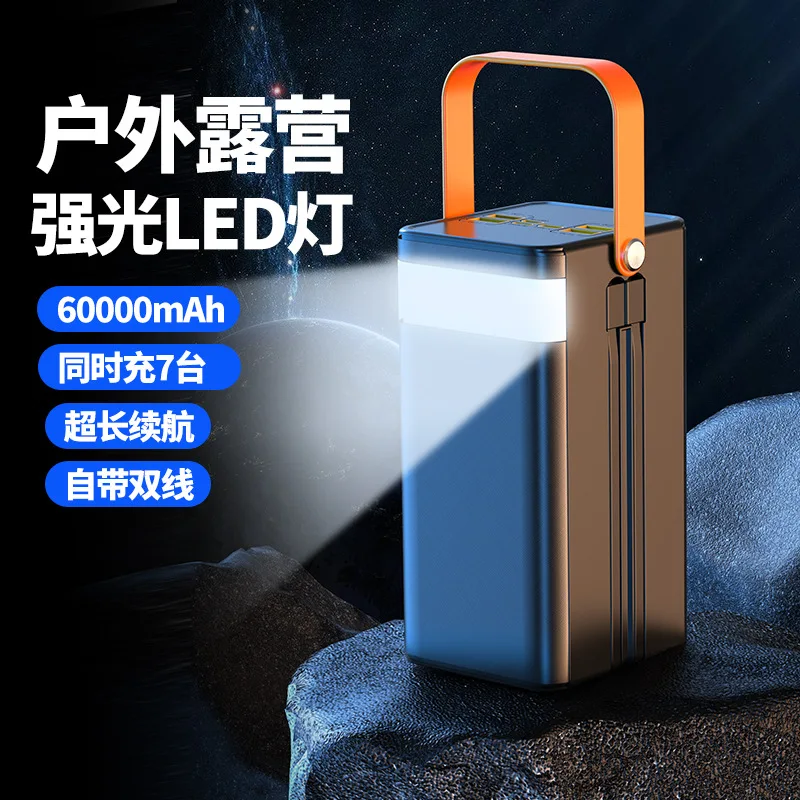PowerBank 60000mAh 30000mAh 20000mAh Batteria di ricambio Caricatore portatile Batteria esterna mobile Ricarica rapida per iPhone da campeggio - immagine 3