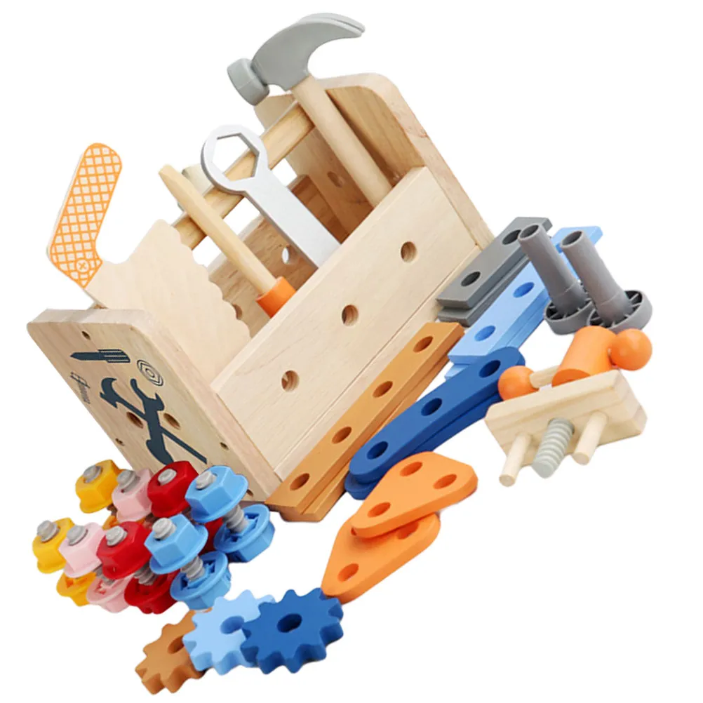 1세트 다기능 너트 나사 도구 세트 어린이 교육 인지 발달 학습용 대화형 도구 세트