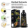 100ml/500ml Hair Dye Shampoo 3in1 Darkening Hairs Instant Gray To Black Polygonum Multiflorum Natural Coloing Cover for Women 2