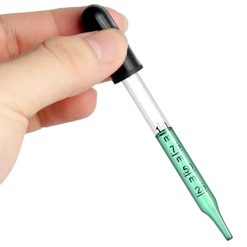 5pcsScaleGlassPipetteDropperRubberHeadMeasuringDroppingPipet
