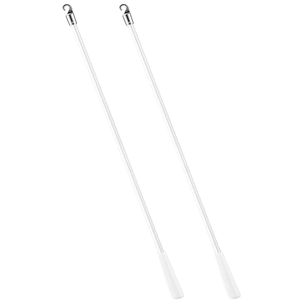 Curtain Accessories 2 Pcs Fiberglass Rod Blind Wand Ergonomic Handle Decorative Blinds Tilt Opener Stick With Hook For Home