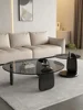 Glass Round Table, Multi-colour Size Set, Tea Table Coffee Table, High Temperature Resistance, Easy To Clean, Office Cafe Home 2