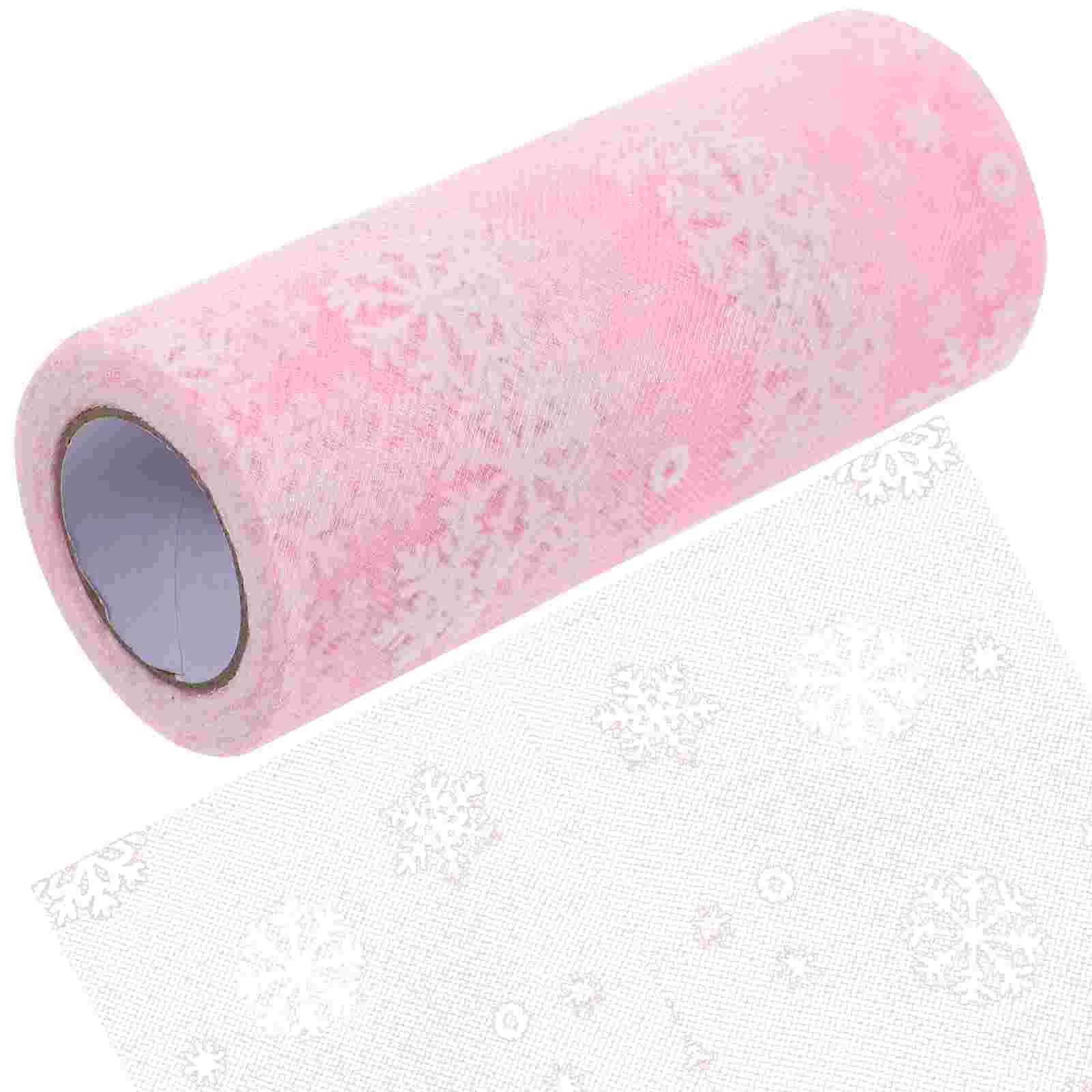 

10 Yards Christmas Fabric Tulle Roll Snowflake Tulle Roll Glitter Gauze Ribbon Craft Bow Tutu Skirt Sewing Wedding Party