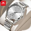 OPK 6038 Men's Watch Silver Stainless steel Deep Waterproof Calendar Man Hand Clock 1