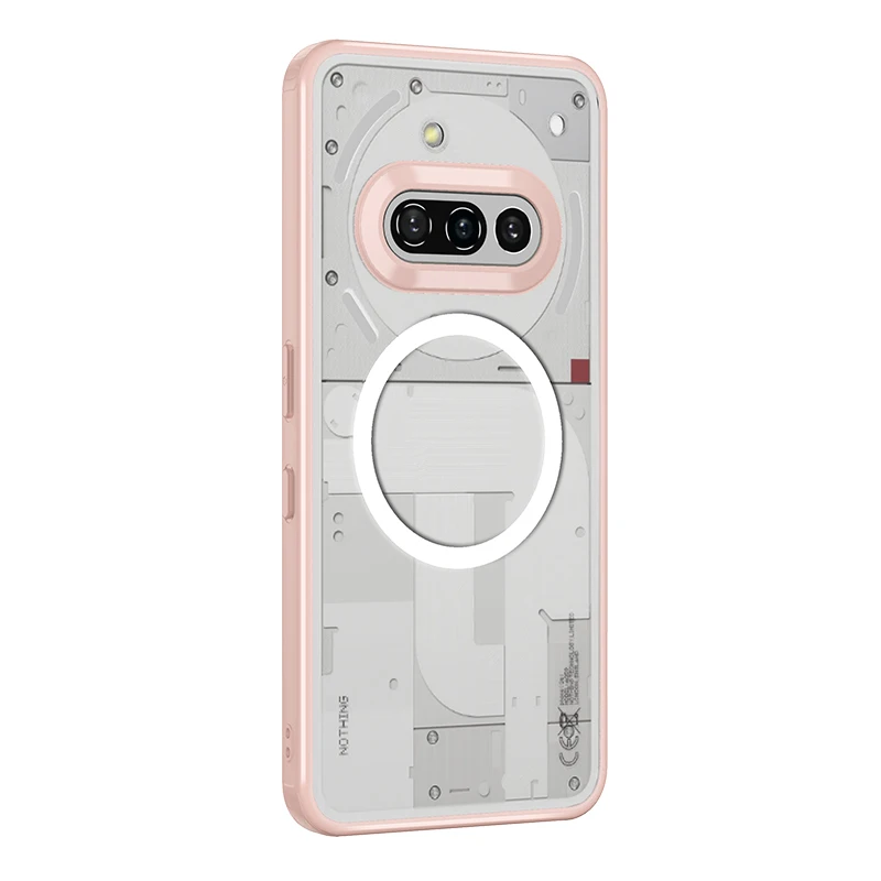Magnetic Shockproof Transparent Case with Lens Protection - Crystal Clear Back Cover