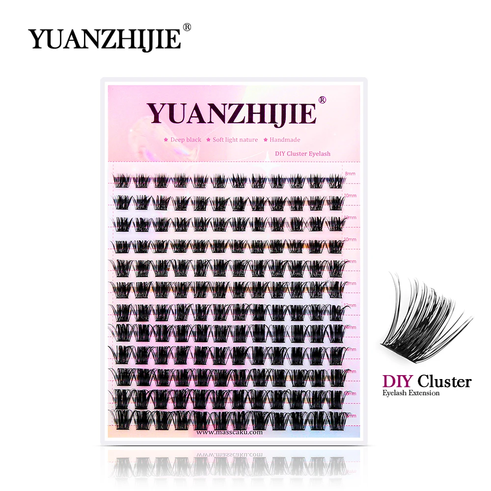 

12Rows DIY Cluster Eyelash Dovetail Extra Lush Fluffy Lashes CD Curl Personalize logo Wholesale Price Emulate Eyelashes Supplier