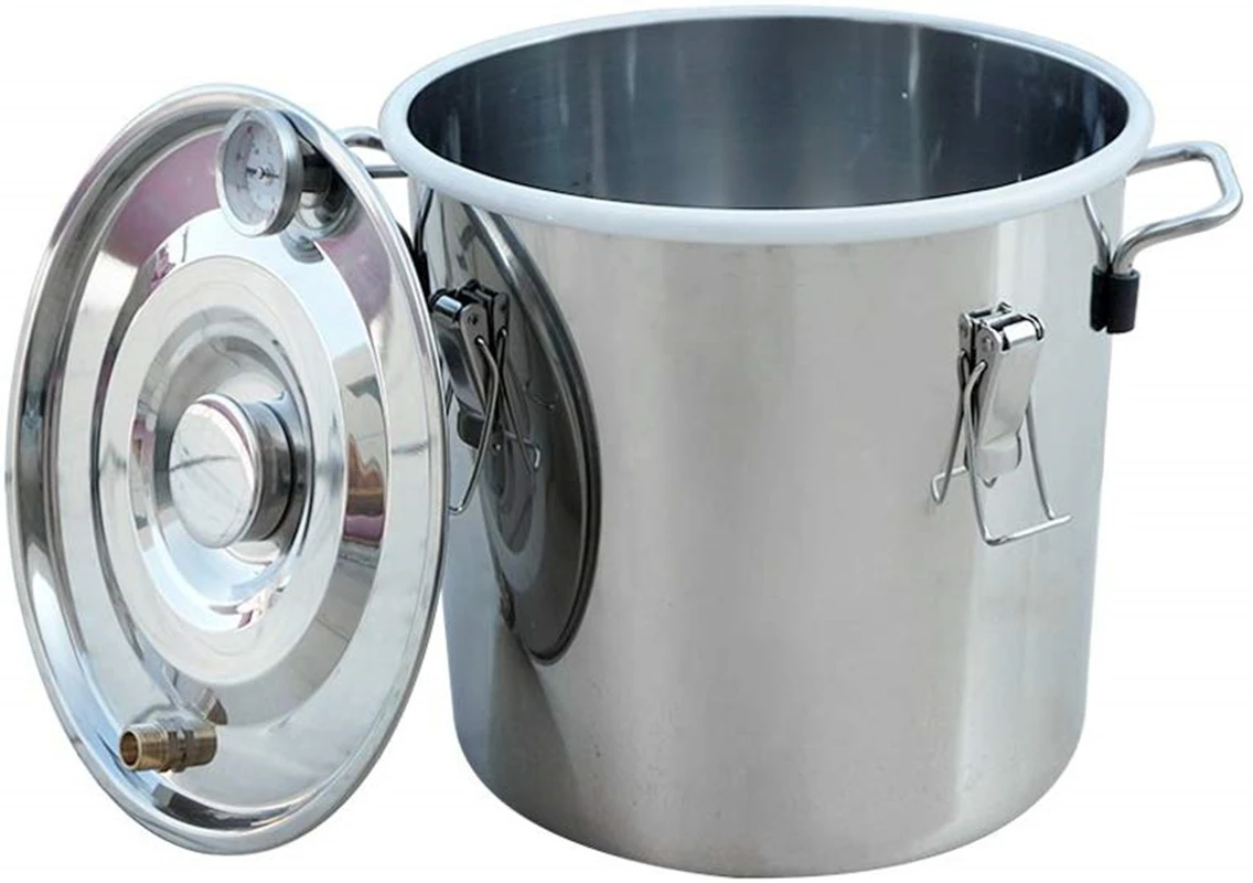10L 20L 2/5 Gal Alcohol Distiller Copper Tube Moonshine Still Spirits Home Brew Wine Making Kit Stainless Steel Oil Boiler water alcohol distiller
