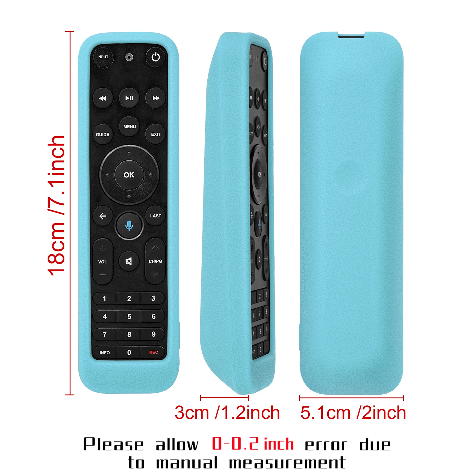 Silicone Cover For Verizon FiOS TV One Voice Remote Control 2019 - MG3-R32140B VRC4100 BLE Protective Washable Shockproof Case