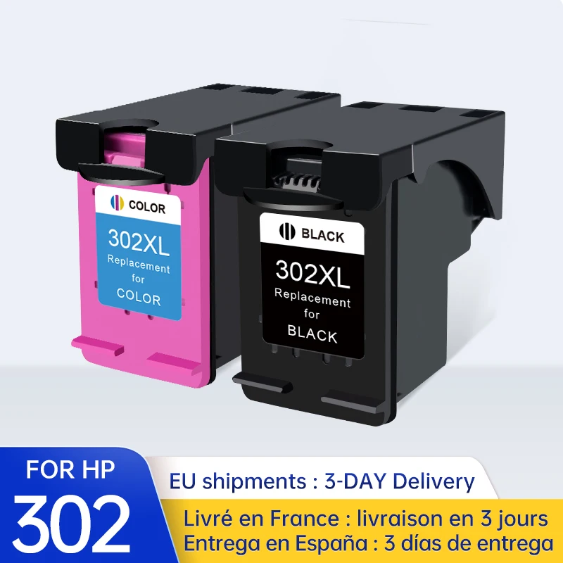 Ink Cartridge For HP 302XL Remanufactured Deskjet 2130 2131 1110 1111 1112 3630 5200 3639 4520 Printer,printer supplies,inkjet ink cartridge,ink cartridge