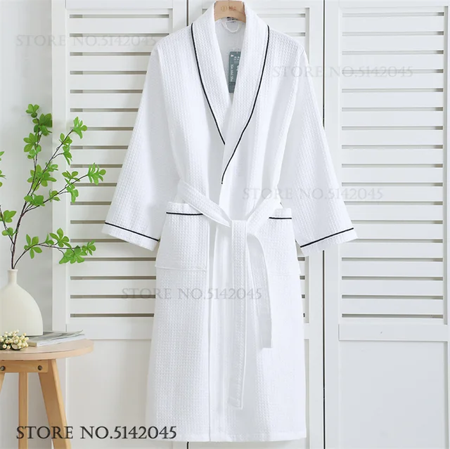 103908-9a9564.jpg 100% coton Couple Robe gaufre peignoir Robe Kimono Yukata maison vêtements décontracté femmes vêtements de nuit printemps été vêtements de détente