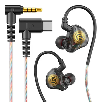 Auricolare cablato tipo C da 3,5 mm Chip digitale Cuffie auricolari controllato da filo con microfono per iPhone Xiaomi Huawei Samsung