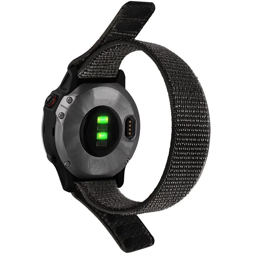 Durable Nylon Hook & Loop Strap for Garmin Smartwatch – Adjustable Wristband Bracelet