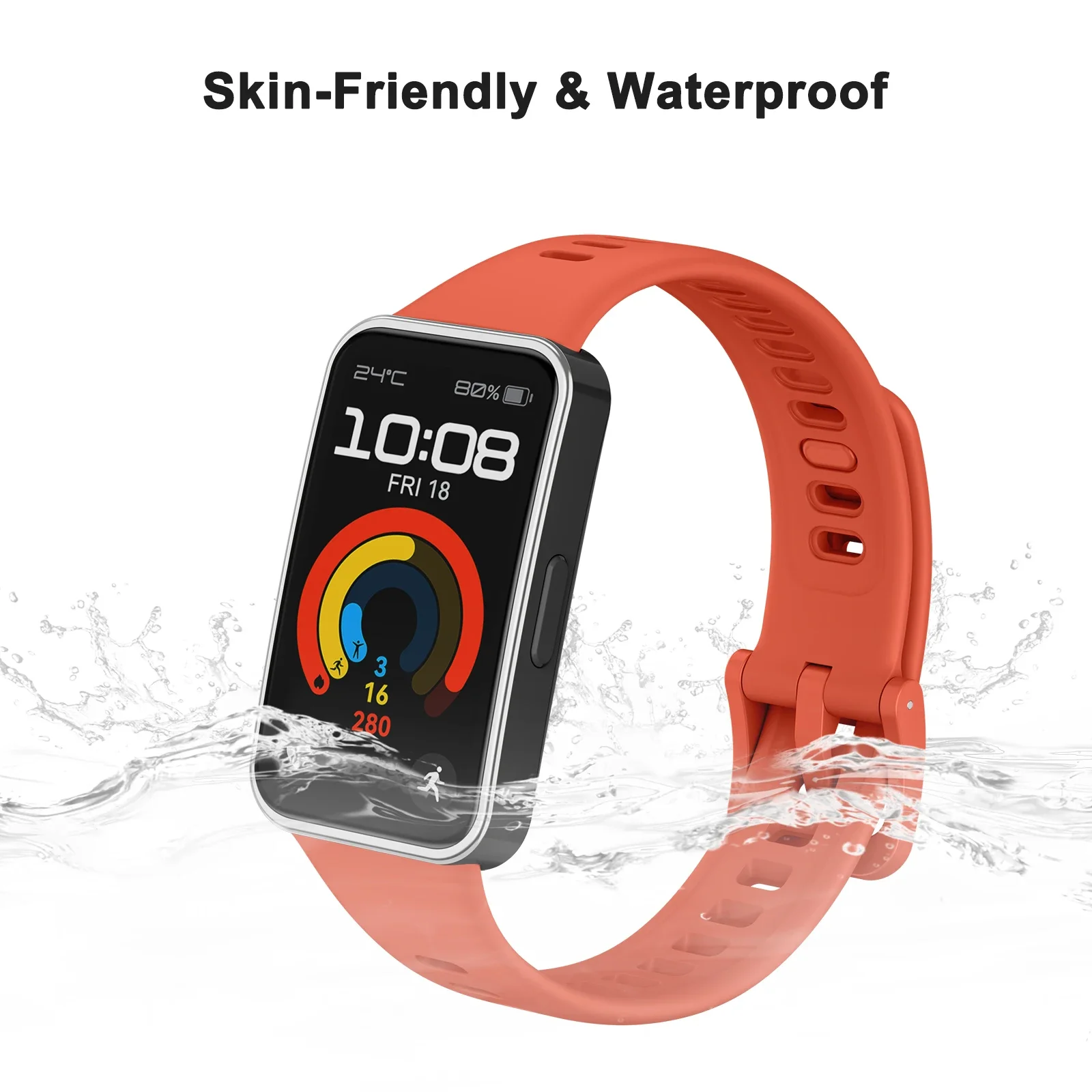 حزام سيليكون لهواوي باند 8 9 10 سوار ساعة رياضي قا...