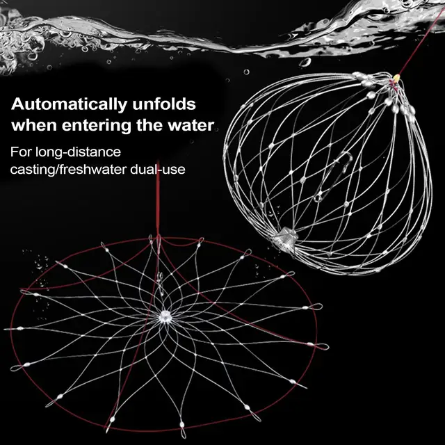 NEW Automatic Crab Trap Fishing Foldable Design Fishing Net Cage Wide Coverage Automatic Open Closing Supplementary Crab Cage 5