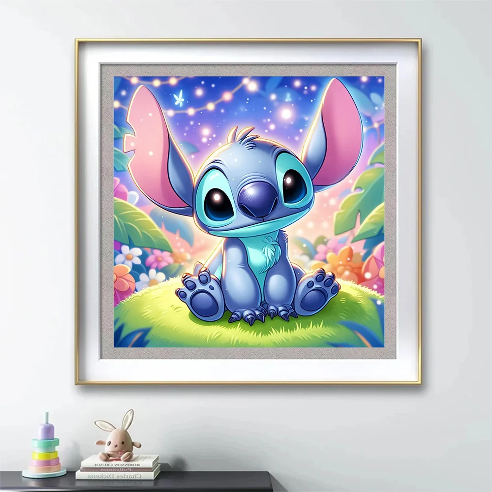 Disney Oil Painting By Numbers Fantasy Lilo Stitch Cartoon Arts And Crafts Paint Creative Hobbies Drawing Handicraft Home Decor 3