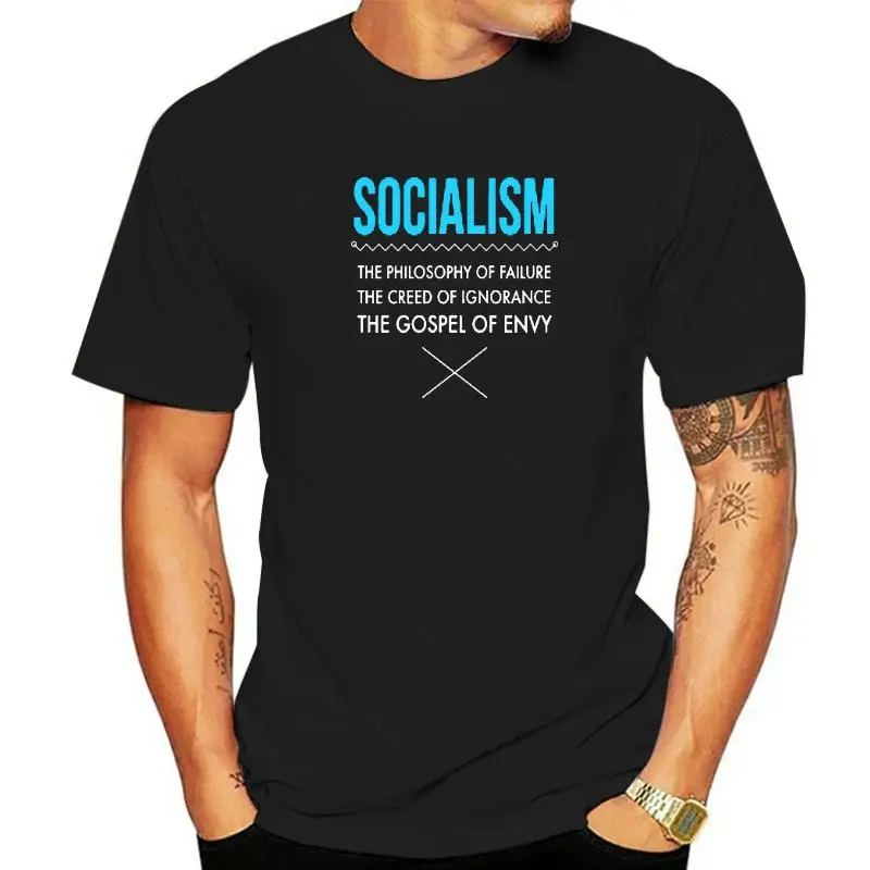 

Fashion New Customize Funny Casual Anti Socialist Churchill Socialism Design T-Shirt Man Humor Men T-Shirts O-Neck Hiphop Tops