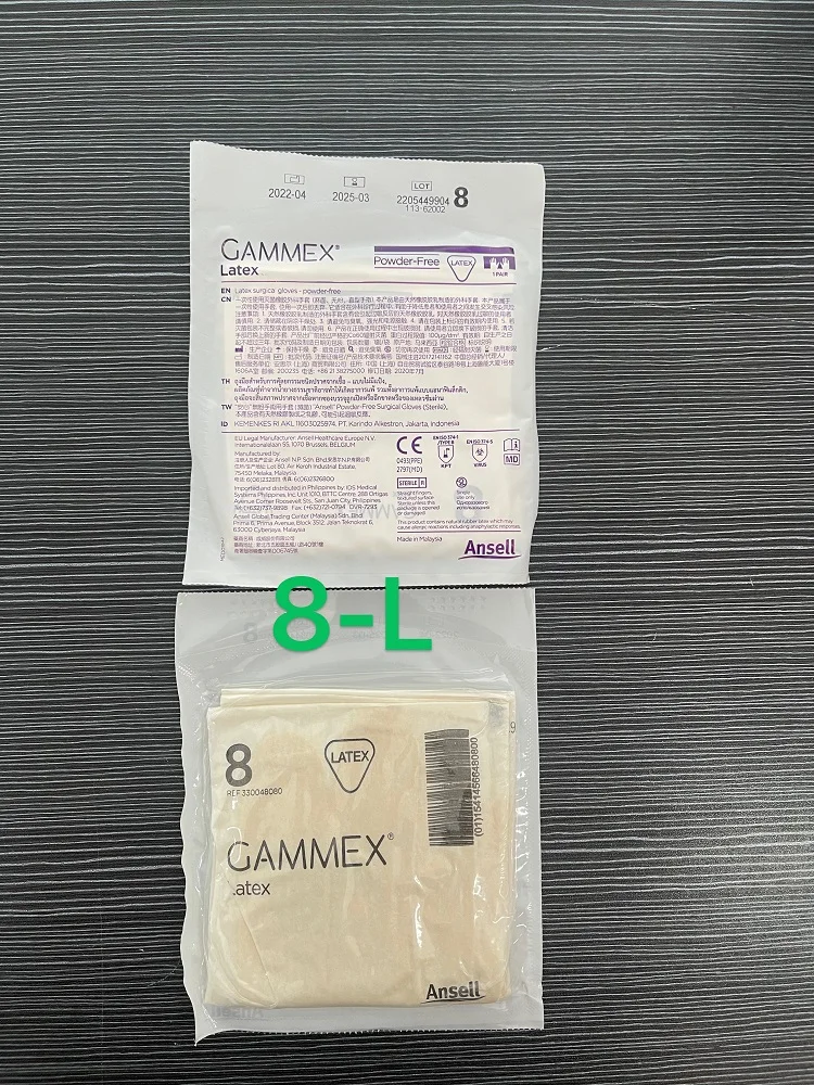 Ansell Gammex Latex gloves-powder-free (1 pair)  latex  gloves length 30cm 6