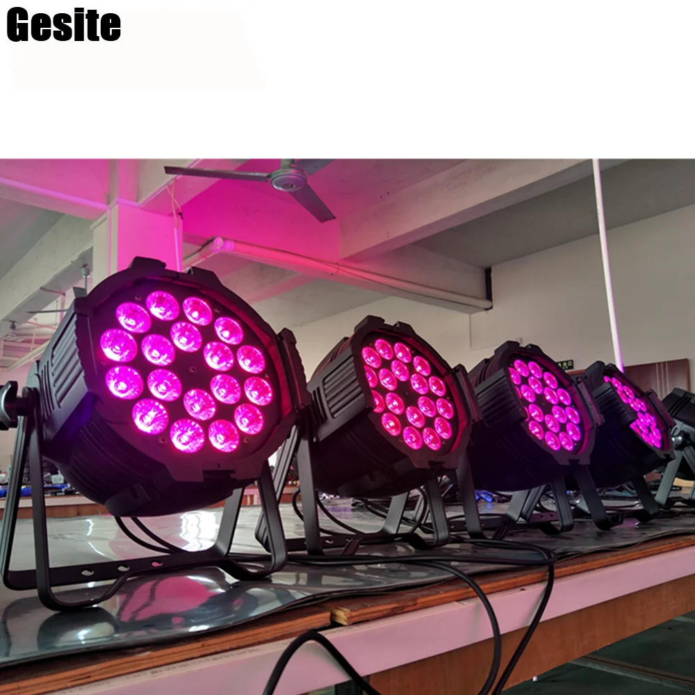 

6pcs/lot 18x18W RGBWAUV 6IN1 IP65 waterproof led Par Lights outdoor DMX stage DJ equipment disco lights