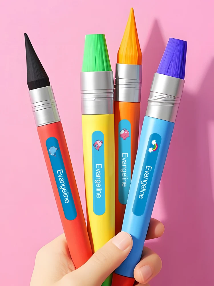 Personalized Eco-Friendly Waterproof Name Stickers for Water Bottles & Stationery - Colorful Durable Vinyl Labels